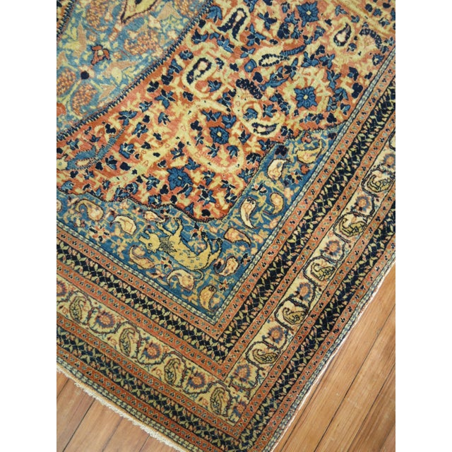 19th century Persian Animal Hadji Jali Persian Tabriz Rug