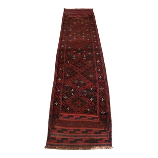 Traditional Afghan Vintage Mishwani Handmade Rug - 2'3 X 9 For Sale