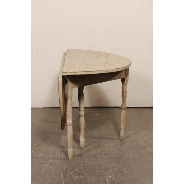 19th Century Swedish Painted Drop Leaf Wood Table For Sale In Atlanta - Image 6 of 11