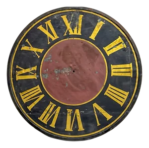 Monumental 19th Century European Industrial Clock Face with Roman Numerals, 48"