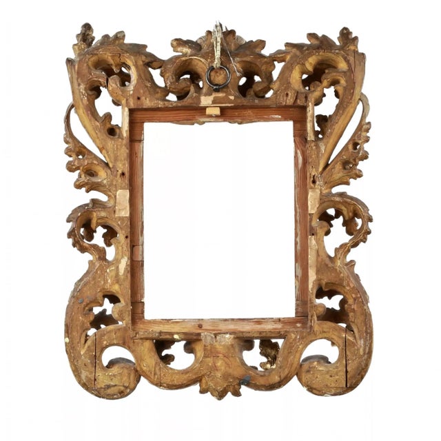 Baroque Vintage Baroque Wood Picture Frame For Sale - Image 3 of 4