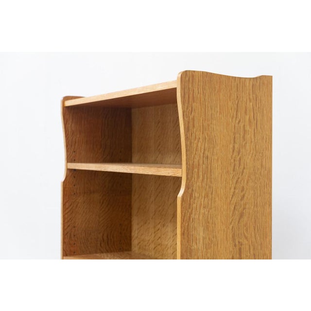 Wood Small Vintage Danish Oak Bookcase in the style of Kjærnulf, 1960s For Sale - Image 7 of 18