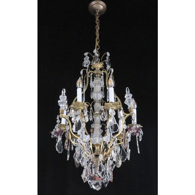 Rococo Restored Rococo Revival Fruit Crystal Chandelier For Sale - Image 3 of 12