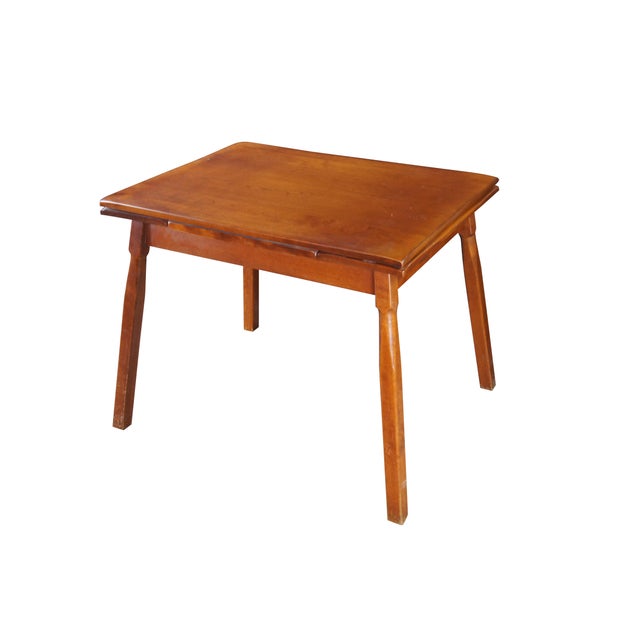 Mid-Century Modern Mid 20th Century Attributed to Heywood Wakefield Maple Draw Leaf Extendable Dining Table MCM For Sale - Image 3 of 11