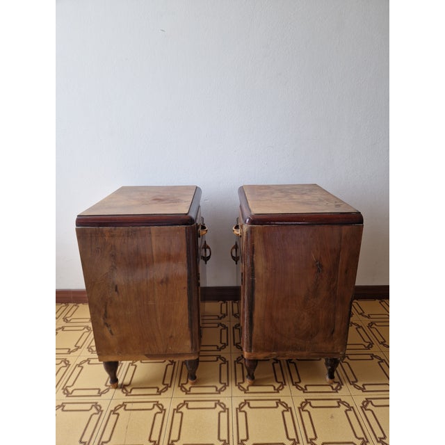 1920s Art Deco Burl Bedside Tables, 1930, Set of 2 For Sale - Image 5 of 17