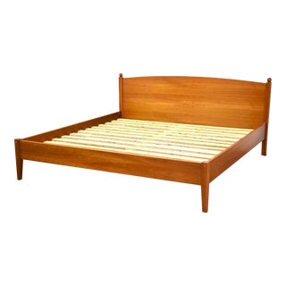 Danish Modern King Cherry Bed For Sale