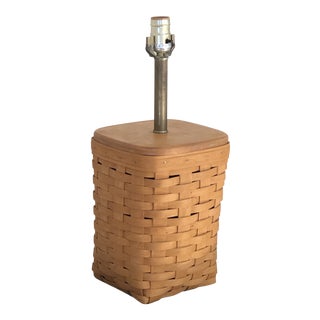 Vintage Longaberger Basket Form Table Lamp For Sale