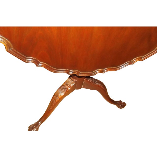 Traditional Vintage Baker Furniture Company "Georgian Style" Tilt Top Tea Table For Sale - Image 3 of 4