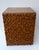 Pair of wood marquetry cube bedside tables nightstands or side end tables. In the mood of Mid-Century Modern like Gio...