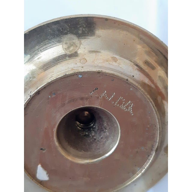 Metal Indian Brass Incense Stick Holders Miniature Pair For Sale - Image 7 of 8