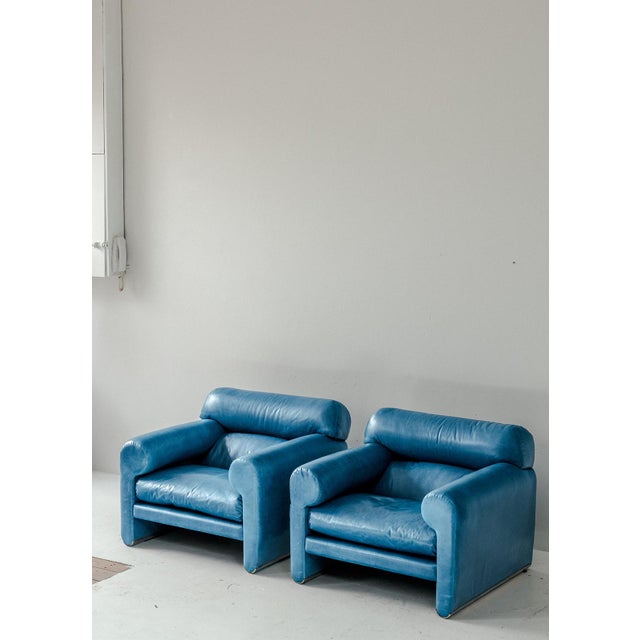 Poltrona Frau Lounge Chairs by Giuliana Gramigna and Sergio Mazza for Poltrona Frau, Italy, 1970s, Set of 2 For Sale - Image 4 of 14