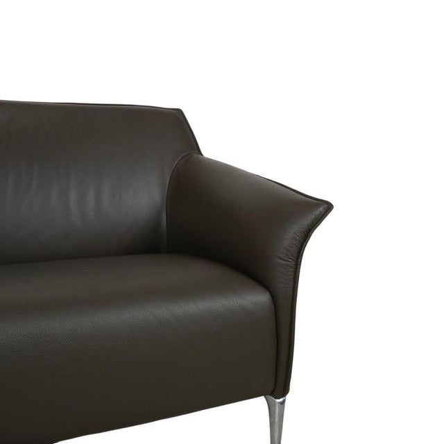 Modern Mayon 2-Seater Sofa in Dark Green Leather from Leolux For Sale - Image 3 of 12