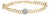 14K Yellow Gold 5/8 Cttw Diamond Cluster Curb Chain Bracelet For Sale