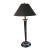 Late 20th Century Black & Gold Empire Torch Style Table Lamp For Sale