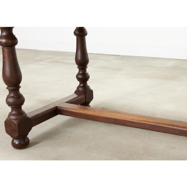 19th Century Country French Oak Farmhouse Trestle Dining Table 8 Ft. For Sale - Image 14 of 18
