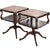 1950s Georgian Revival Leather Mahogany Occasional Tripod Tables by Venice Furniture Novelty Manufacturing Co.Chicago For Sale - Image 13 of 13