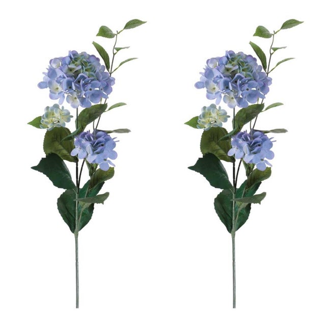 Rustic Hydrangea Floral Spray (Set of 2) For Sale - Image 3 of 3