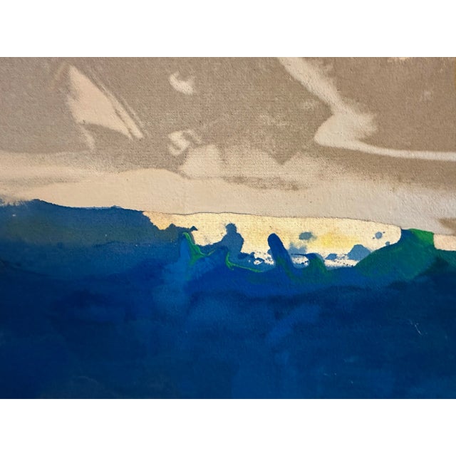 Textile 1980s Monumental Vintage Abstract Colorfield Painting For Sale - Image 7 of 9