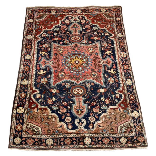 Red Malayer Floral Medallion Rug by Ignoto for Ignoto For Sale - Image 8 of 8