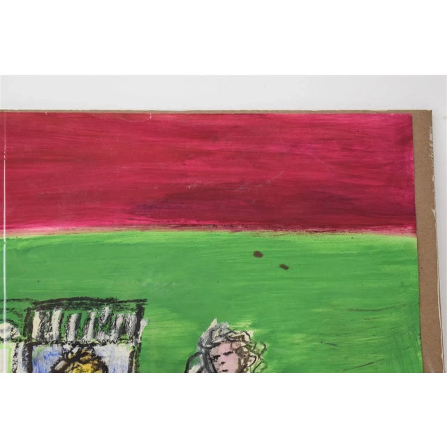 Vintage Orignal Lucia Wilcox Gouache Mixed Median Abstract Nudes Painting Sketch For Sale In New York - Image 6 of 7