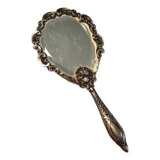 Silver Hand Mirror, 1930s For Sale