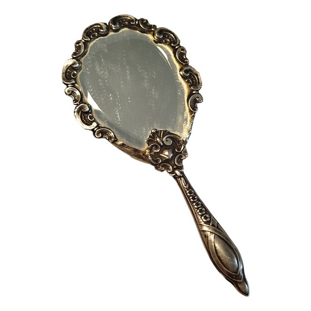 Silver Hand Mirror, 1930s For Sale