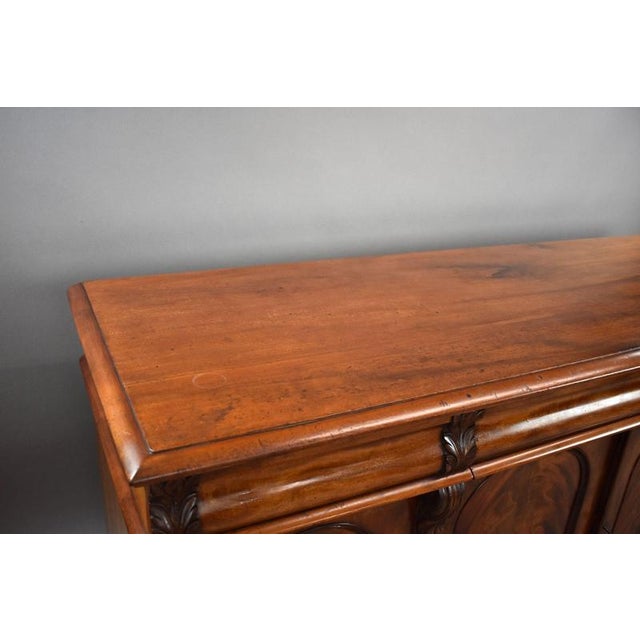 Mid 19th Century Victorian Flame Mahogany Four-Door Sideboard, 1860 For Sale - Image 5 of 10