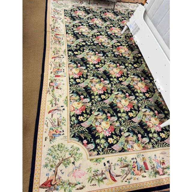 Peacock Aubusson Rug For Sale In New York - Image 6 of 6