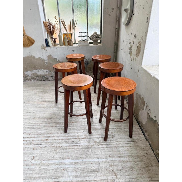 Vintage Baumann Stools, 1970s, Set of 6 For Sale - Image 6 of 18