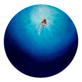 Anastasia Gklava, Blue Velvet, 2021, Oil on Canvas For Sale