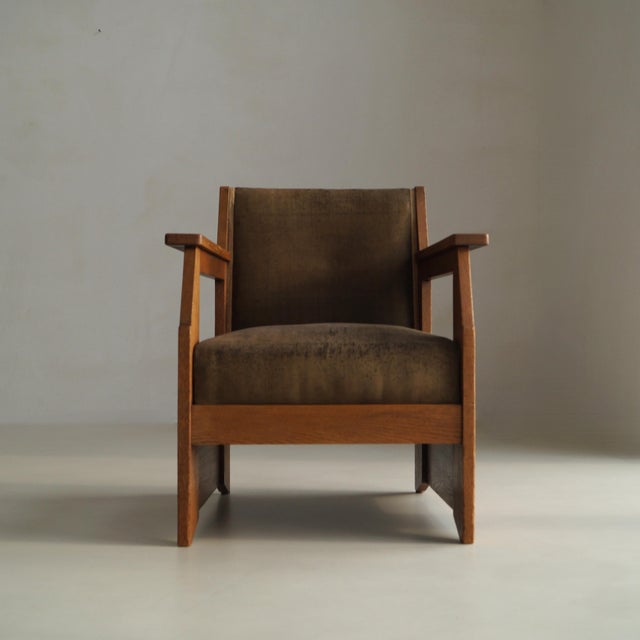 Dutch Art Deco Hague School Armchair by Hendrik Wouda for Pander, 1924 For Sale - Image 4 of 18