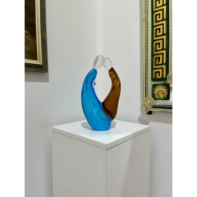 Lovely pair of Lovers (Amati) by noted Murano Glass Master Roberto Beltrami. Measures 11.5" high x 6.5" x 4".