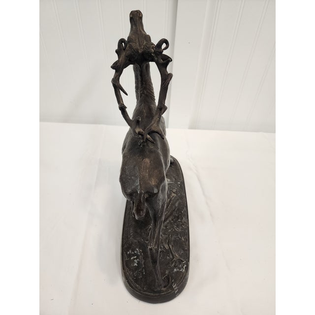 Early 20th Century Fabulous Elk Statue For Sale In Seattle - Image 6 of 14