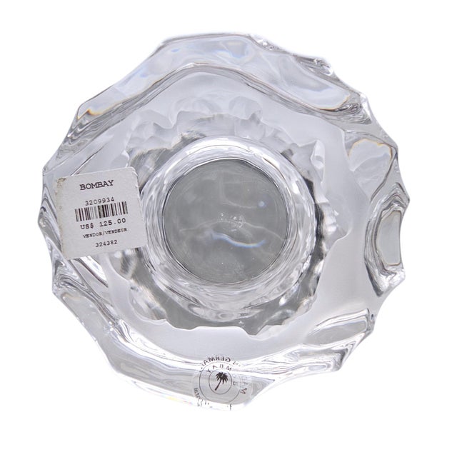 Bombay Company German Frosted Cherub Lead Crystal Vase 7.25" For Sale In San Francisco - Image 6 of 12