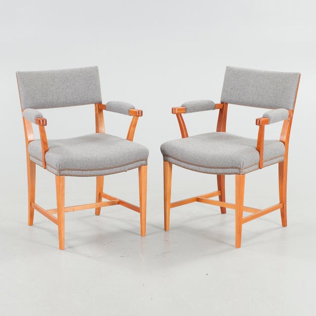 Josef Frank 695 Armchairs Svenskt Tenn Set of Four For Sale - Image 6 of 11