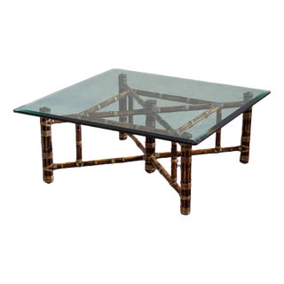 Bamboo Model BA - 13 C Coffee Table by John McGuire, 1970s For Sale