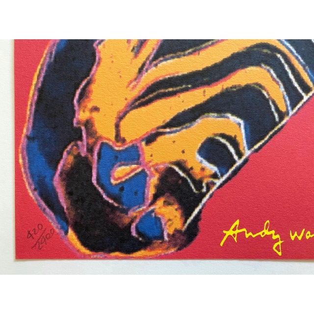Andy Warhol Vintage 1986 Lmtd Edtn Endangered Species Large Fine Art Lithograph Print " Grevy's Zebra " 1983 For Sale In Kansas City - Image 6 of 13