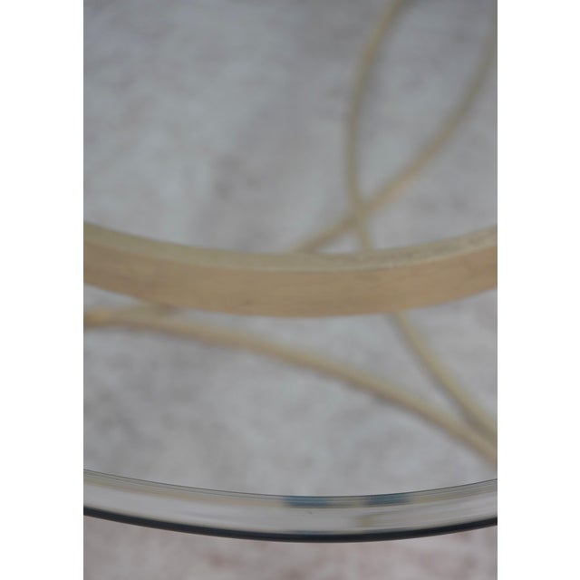 1980s Labarge Hollywood Regency Glass Top Coffee Table For Sale - Image 5 of 13