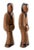 Pair of Vintage Chinese Wood Hand Painted Lacquer Figurine Sculptures Shanghai For Sale In Detroit - Image 6 of 14