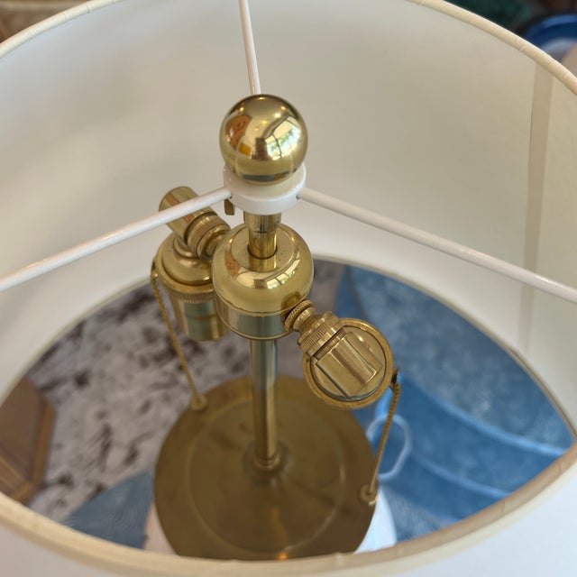 Ceramic Pair of Christopher Spitzmiller Blue Marble Table Lamps For Sale - Image 7 of 12