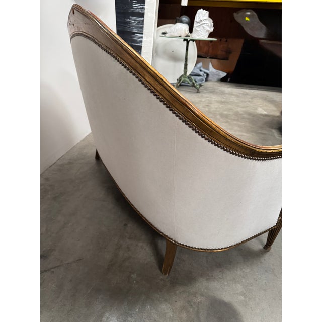 1930s Gilt Canape Settee, Attributed to Paul Follot Art Deco For Sale - Image 13 of 15