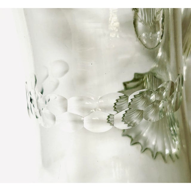 Mid Century Blown/Cut Glass Serving Pitcher For Sale In San Francisco - Image 6 of 8