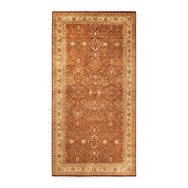 Mogul, One-of-a-Kind Hand-Knotted Area Rug - Orange, 6' 1" x 12' 2" For Sale