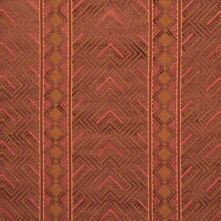 Schumacher Parvin Velvet Fabric in Copper For Sale
