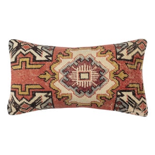 16"x28" Hand-knotted Rug Cushion Cover. Lumbar Pillow Cover. Accent Pillow Cover For Sale