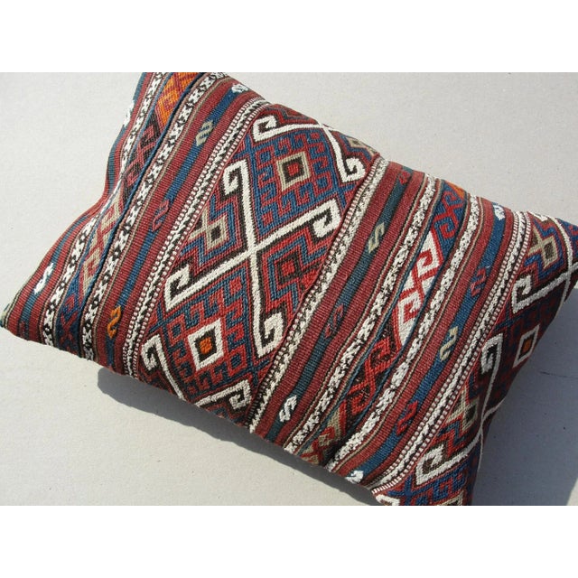 Red Kilim Rug Pillow For Sale - Image 8 of 11
