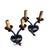 1920s Iron and Brass Scones in Old Black Paint - a Pair For Sale - Image 4 of 6