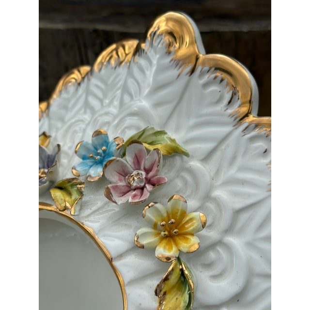 Italian Vintage Porcelain Swan Planter, Vase by Capodimonte. For Sale - Image 9 of 11