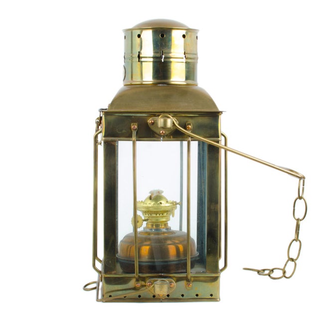 Neptune Brass Maritime Ship’s Cargo Lantern Chairish