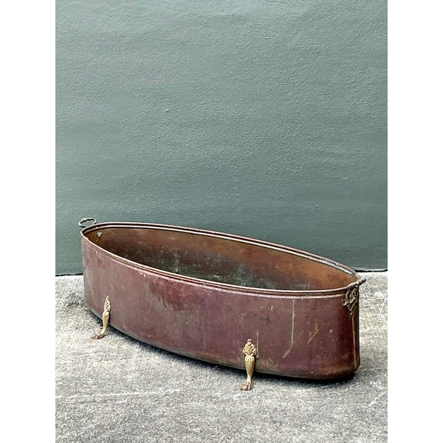 Vintage Regency Monumental Copper Jardiniere - A Pair For Sale - Image 10 of 12